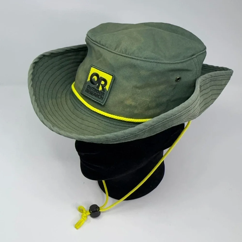 Outdoor Research Hat‎ Boonie Fitted Mens Size S/M Green Wide Brim Outdoor Rope